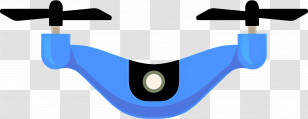 Drone - Blue Drone Illustration Transparent PNG