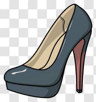 High Heels - Grey High Heel Shoe Transparent PNG