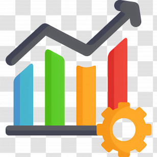 Growth Arrow - Colorful Growth Chart With Arrow Transparent PNG
