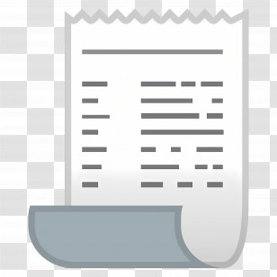 Receipt Emoji - Receipt Paper Document Transparent PNG