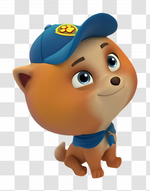 Paw Patrol - Cartoon Puppy Wearing Blue Cap Illustration Transparent PNG