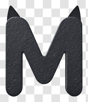 M Logo - Textured Black Letter M Transparent PNG