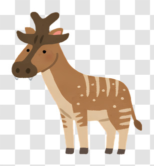 Icon - Cartoon Illustration Of A Cute Antelope Transparent PNG