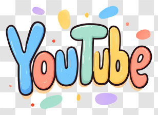 Youtube - YouTube Colorful Doodle Transparent PNG