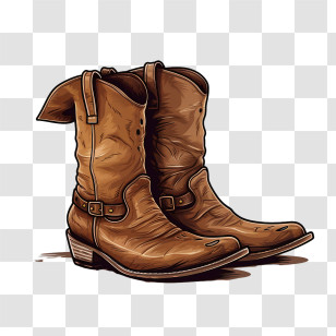 Boots
 - Classic Leather Cowboy Boots Transparent PNG