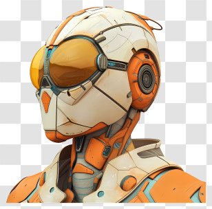 Bioman - Futuristic Sci-Fi Robot Helmet Design Transparent PNG