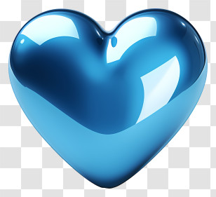 Heart - Blue Heart Balloon For Romantic Occasions Transparent PNG
