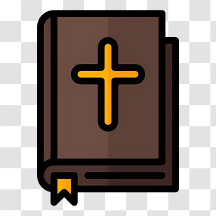Holy Bible Book - Christian Cross On Bible Icon Transparent PNG