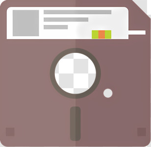 Icon - Retro Floppy Disk Icon Transparent PNG