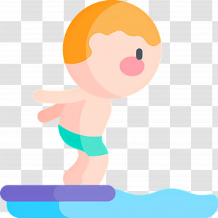Swimming Pool - Child Diving Into Water Transparent PNG