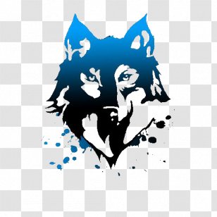 Gray Wolf T-shirt Hoodie Logo - BLUE WOLF Transparent PNG