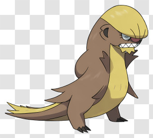 Gumshoos - Brown Cartoon Creature With Yellow Hair Transparent PNG