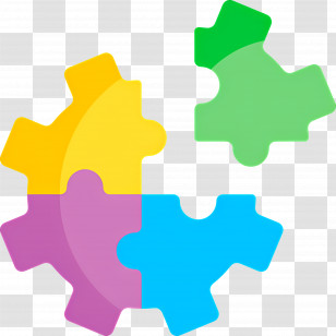Collaboration - Colorful Puzzle Icon Transparent PNG