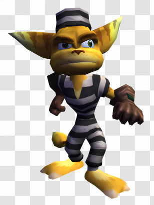 Ratchet - Striped Cartoon Character In Costume Transparent PNG