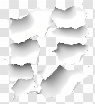 Torn Paper White - Illustration Of Torn White Paper Pieces Transparent PNG