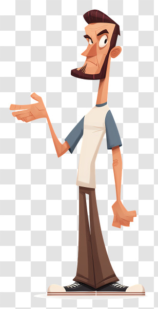 Abe Lincoln From Clone High - Tall Bearded Cartoon Man Transparent PNG