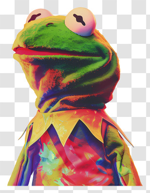 Kermit The Frog - Colorful Green Frog Character Transparent PNG