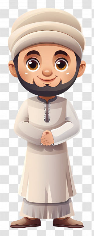 Eid Al Adha - Cartoon Man In Traditional Clothing Transparent PNG