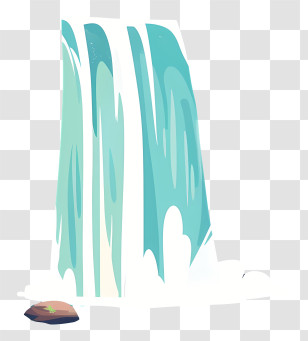 Waterfall Background - Cartoon Waterfall Transparent PNG