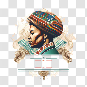 South Africa Heritage Day - Artistic Portrait Of Woman With Headwrap Transparent PNG