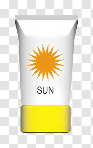 Sunscreen - Sunscreen Tube With Sun Icon Transparent PNG