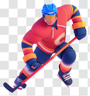 Hockey - Ice Hockey Player In Action Transparent PNG