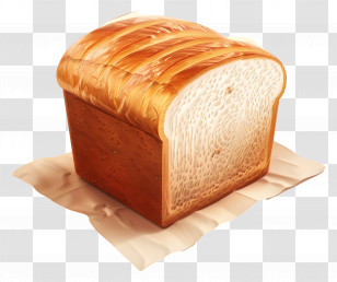 Whole Wheat Bread - Golden Loaf Of Bread Transparent PNG