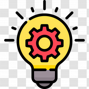 Innovation - Lightbulb With Gear Icon Transparent PNG