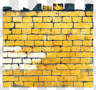 Brick Wall - Yellow Brick Wall Transparent PNG