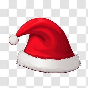 Santa Claus Hat - Red And White Santa Claus Hat Transparent PNG
