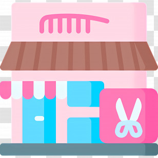 Beauty Salon - Cute Barbershop Illustration Transparent PNG