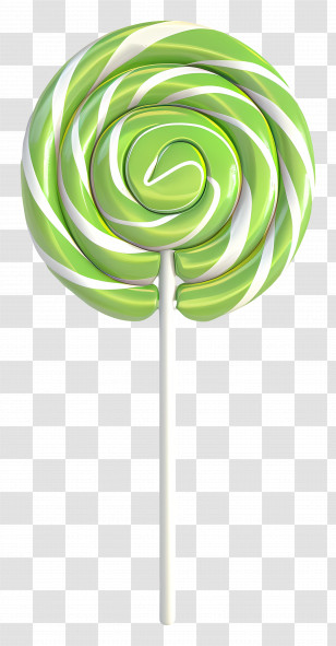 Green Lollipop - Green Swirl Lollipop Candy Transparent PNG