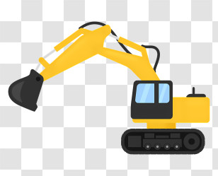 Icon - Yellow Excavator For Construction Transparent PNG