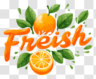 Fresh Logo - Fresh Orange Lettering Logo Transparent PNG
