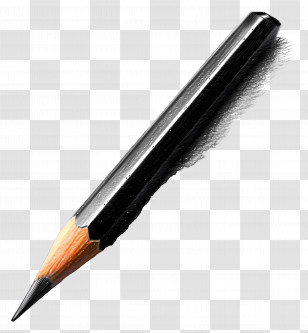 Pencil - Black Wooden Pencil For Sketching Transparent PNG