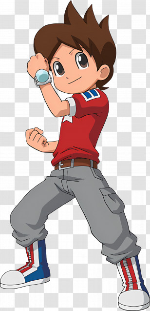Cartoon Boy - Anime Boy With Watch Transparent PNG
