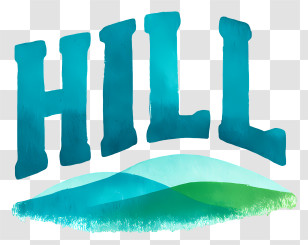 Hill Logo - HILL Wordmark With Green Hills Transparent PNG