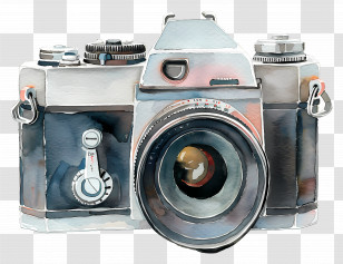 Camera - Retro Vintage Camera Illustration Design Transparent PNG