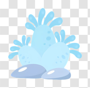 Icon - Blue Water Splash With Rocks Transparent PNG
