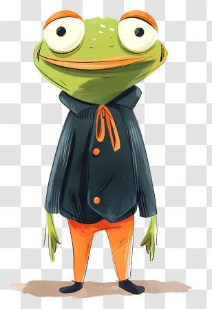 Kermit The Frog - Cartoon Frog In Stylish Outfit Transparent PNG
