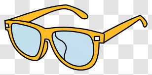 Sunglasses - Yellow Frame Sunglasses Illustration Transparent PNG