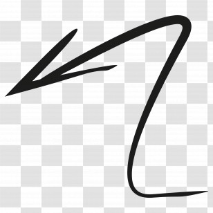 Doodle Arrow - Abstract Black Arrow Transparent PNG
