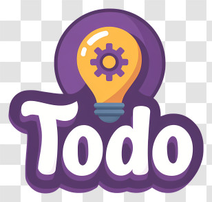 Todo Logo - Todo Productivity Logo With Bulb Transparent PNG