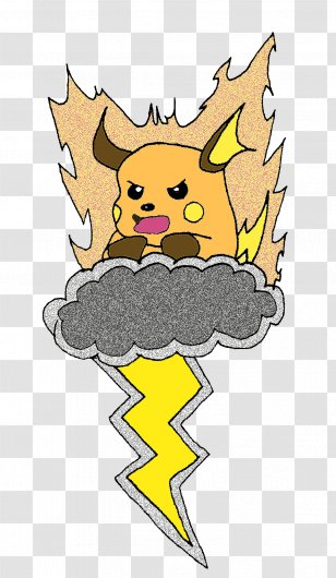 Pikachu Cloud Raichu Thunder Eevee - Silhouette Transparent PNG