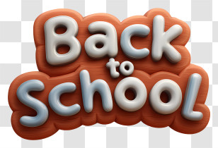 Word Back To School - Back To School Text Design Transparent PNG