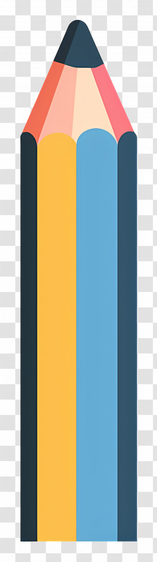 Colored Pencil - Multicolored Pencil Icon For Design Transparent PNG