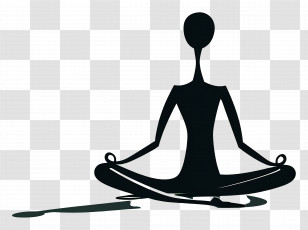 Meditating Figure - Meditating Figure In Yoga Pose Transparent PNG