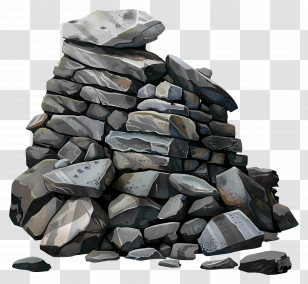 Riprap - Pile Of Stacked Rocks Transparent PNG