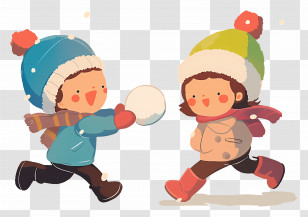 Play Snowballs - Joyful Snowball Fight Transparent PNG