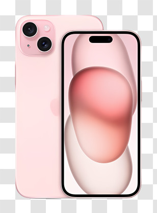 Iphone 15 - Modern Pink Smartphone Transparent PNG